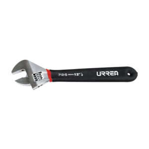 712G Llave ajustable cromada con mango Rubber grip 12" Urrea