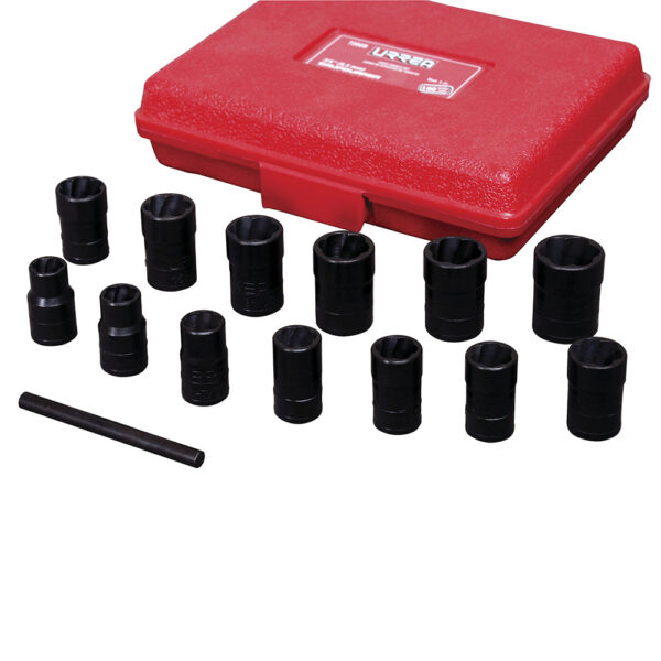 7200S Juego de extractor tuercas barridas 3/8", 14 piezas Urrea