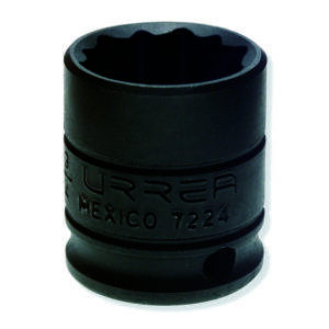 7224 Dado de impacto cuadro de 3/8", 12 puntas, en pulgadas, 3/4" Urrea