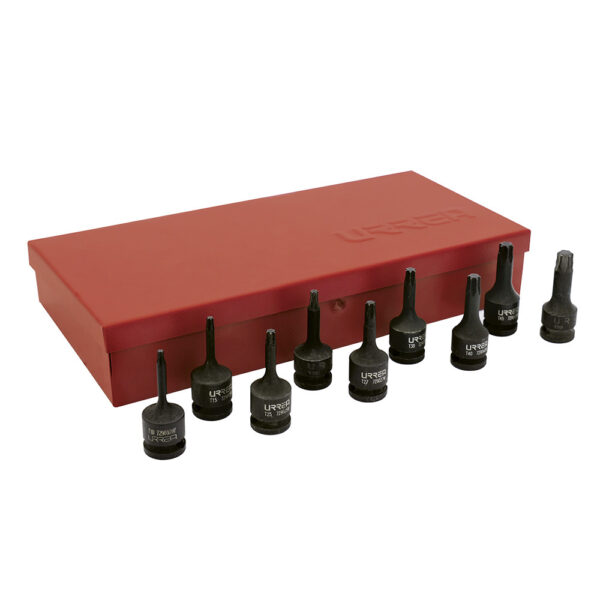 72900W Juego de dados de impacto con punta torx cuadro de 3/8", 10 piezas Urrea