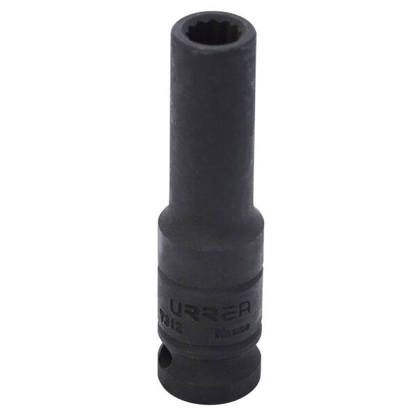 7312 Dado de impacto largo cuadro de 1/2", 12 puntas, en pulgadas, 3/8" Urrea