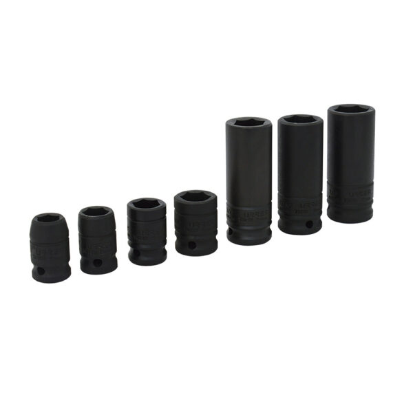 7400CA Juego de dados de impacto combinados cuadro de 1/2", 6 puntas, en pulgadas, 7 piezas Urrea
