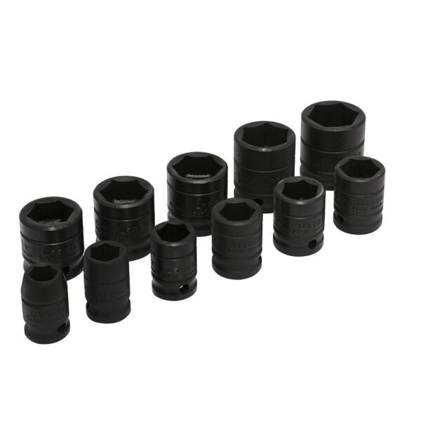 74102 Juego de dados de impacto cuadro de 1/2", 6 puntas, en pulgadas, 11 piezas Urrea