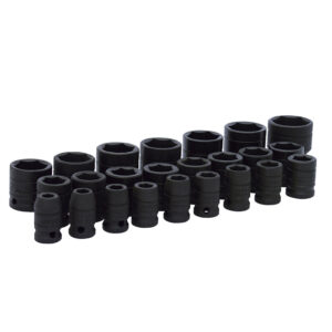 74206 Juego de dados de impacto cuadro de 1/2", 6 puntas, métricos, 24 piezas Urrea