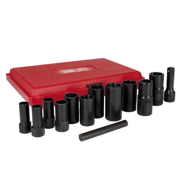 74HLR Juego de extractor tuercas barridas 3/8", 13 piezas Urrea
