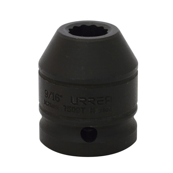 7509T Dado de impacto cuadro de 3/4", 12 puntas, en pulgadas, 9/16" Urrea