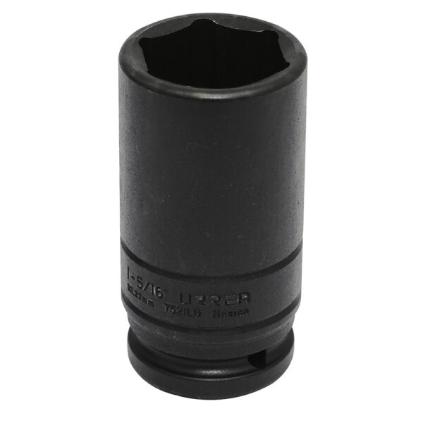 7521LD Dado de impacto largo pared delgada cuadro de 3/4", 6 puntas, en pulgadas, 1-5/16" Urrea