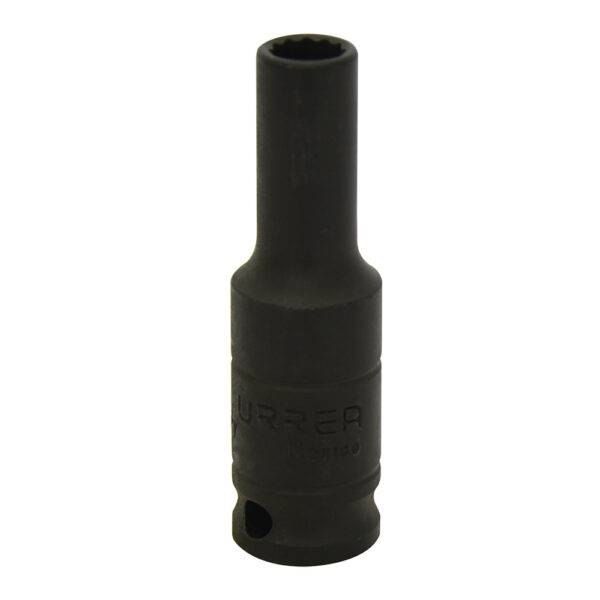 7710 Dado de impacto largo cuadro de 3/8", 12 puntas, en pulgadas, 5/16" Urrea
