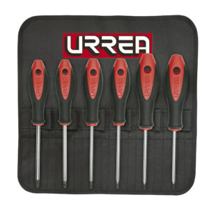 83W Juego de destornilladores con mango bimaterial punta torx, 6 piezas en estuche Urrea