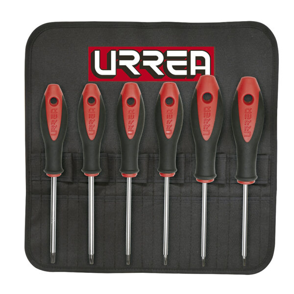 83W Juego de destornilladores con mango bimaterial punta torx, 6 piezas en estuche Urrea