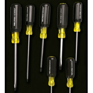 Juego de destornilladores con mango cushion grip, combinados, 7 piezas en estuche Urrea