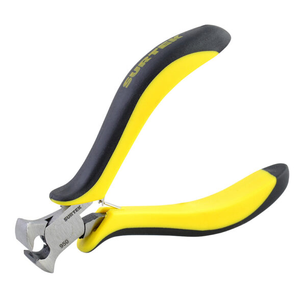950 Mini pinza para electrónica con mango bimaterial de 4-1/16" corte transversal Surtek