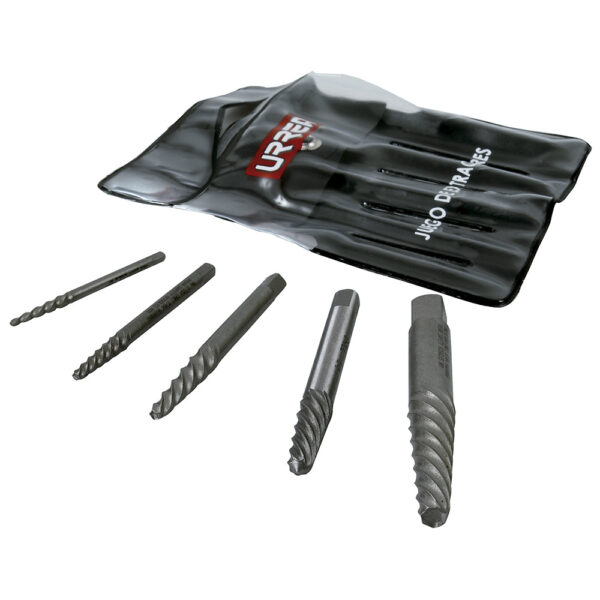 9500B Juego de extractor "cola de cochino" para tornillos, 5 piezas Urrea