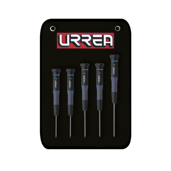 Juego de destornilladores de precisión ESD anti-estáticos punta Torx, 5 pz en estuche Urrea