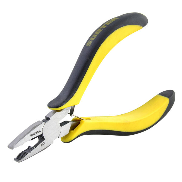 952 Mini pinza para electrónica con mango bimaterial de 4-1/2" corte lateral Surtek