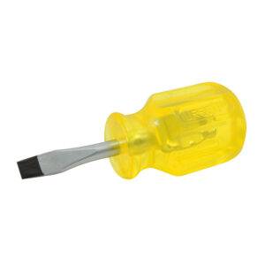 9652 Destornillador con mango ámbar, punta plana tipo trompo barra redonda 1/4" x 1-1/2" Urrea