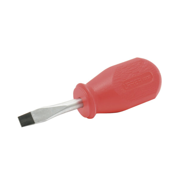 9652R Destornillador con mango rojo, tipo trompo punta plana barra redonda 1/4" x 1-1/2" Urrea