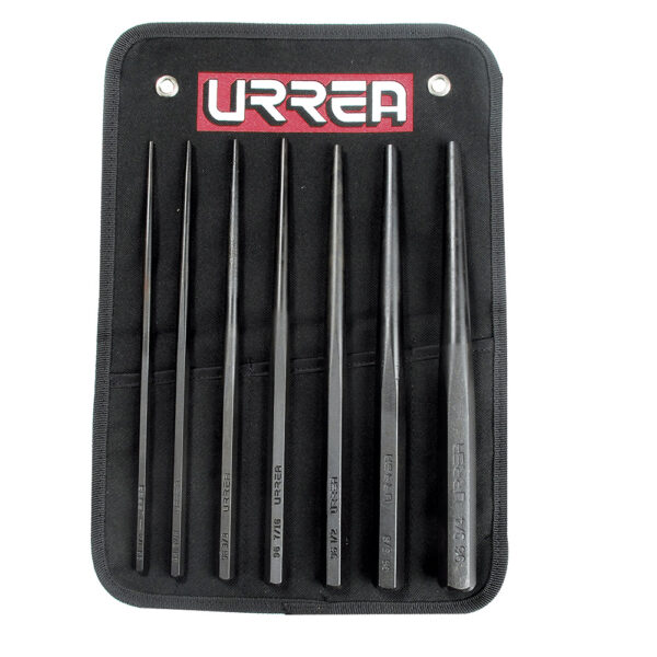 Juego de punzones guía botador largos, 7 piezas Urrea