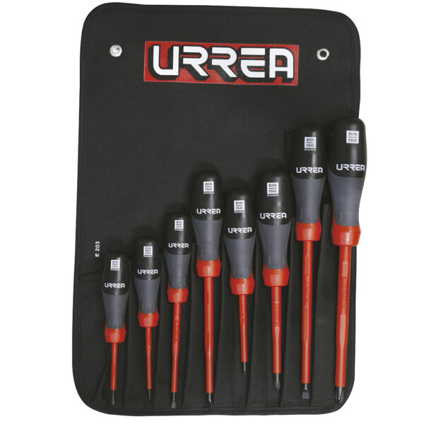9700TA Juego de destornilladores con mango trimaterial 1000 V combinados, 8 piezas Urrea