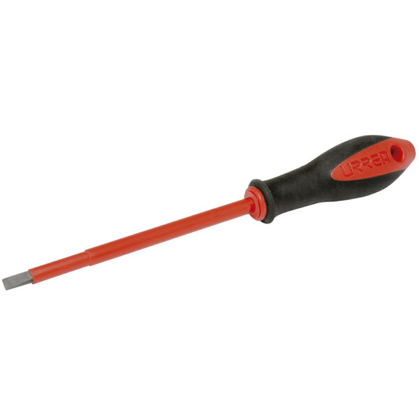 9713B Destornillador con mango bimaterial 1000 V, punta plana 3/32" x 3" Urrea