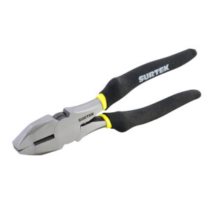 978 Pinza para electricista con mango rubber grip de 8" corte lateral nariz cuadrada Surtek