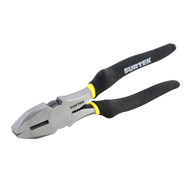 978 Pinza para electricista con mango rubber grip de 8" corte lateral nariz cuadrada Surtek