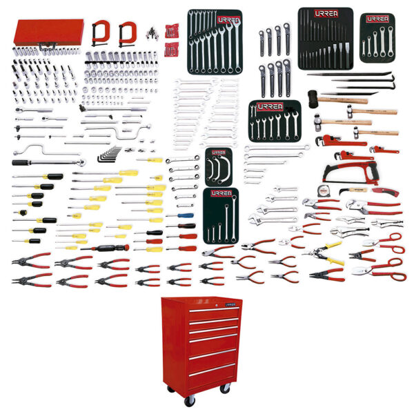 99521 Juego maestro industrial combinado 399 piezas, con gabinete EX27M6 Urrea