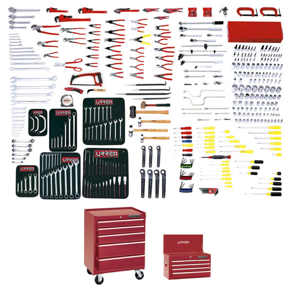 99622 Juego maestro industrial combinado 399 piezas, con gabinetes EX27M5, EX27S6 Urrea