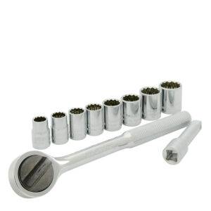 A02M Juego de dados y accesorios cuadro de 3/8" métrico, 10 piezas Surtek