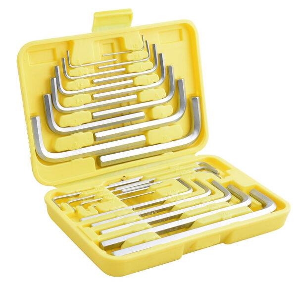 ALLF25 Juego de llaves hexagonales tipo "L", combinadas, 25 piezas en rack Surtek