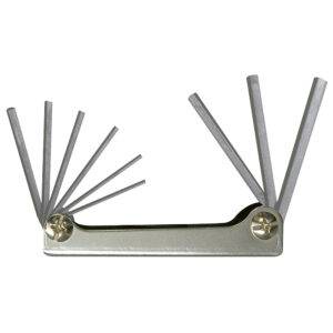 ALLFN9 Juego de llaves hexagonales tipo navaja en pulgadas 5/64" a 1/4" estuche metálico, 9 pz Surtek
