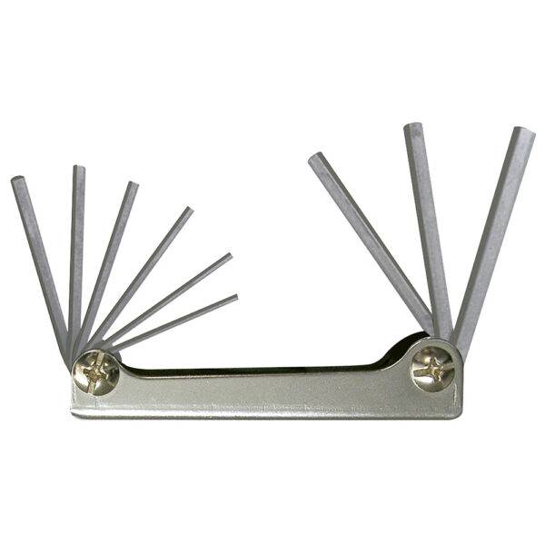 ALLFN9 Juego de llaves hexagonales tipo navaja en pulgadas 5/64" a 1/4" estuche metálico, 9 pz Surtek