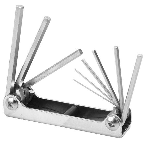 ALLFN9M Juego de llaves hexagonales tipo navajas métricas 1.3 a 6 mm estuche metálico, 9 pz Surtek