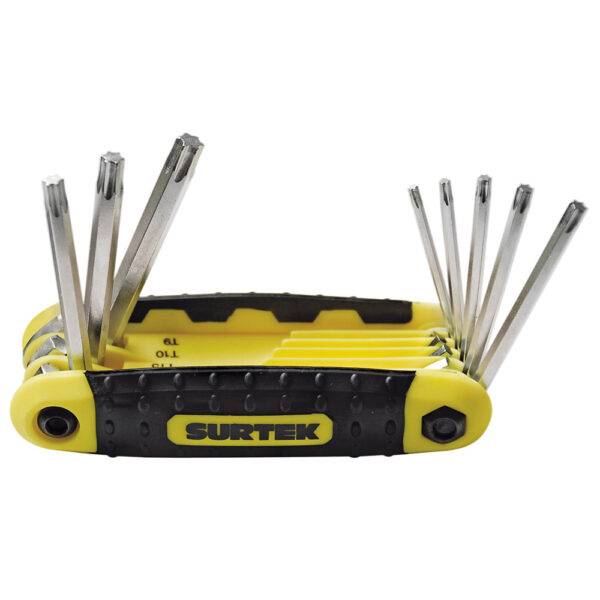 ALLFTNX8 Juego de llaves hexagonales torx tipo navaja estuche bimaterial, 8 piezas en blíster Surtek