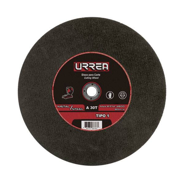 Disco abrasivo tipo 1 para metal 14" x 1/8" Urrea