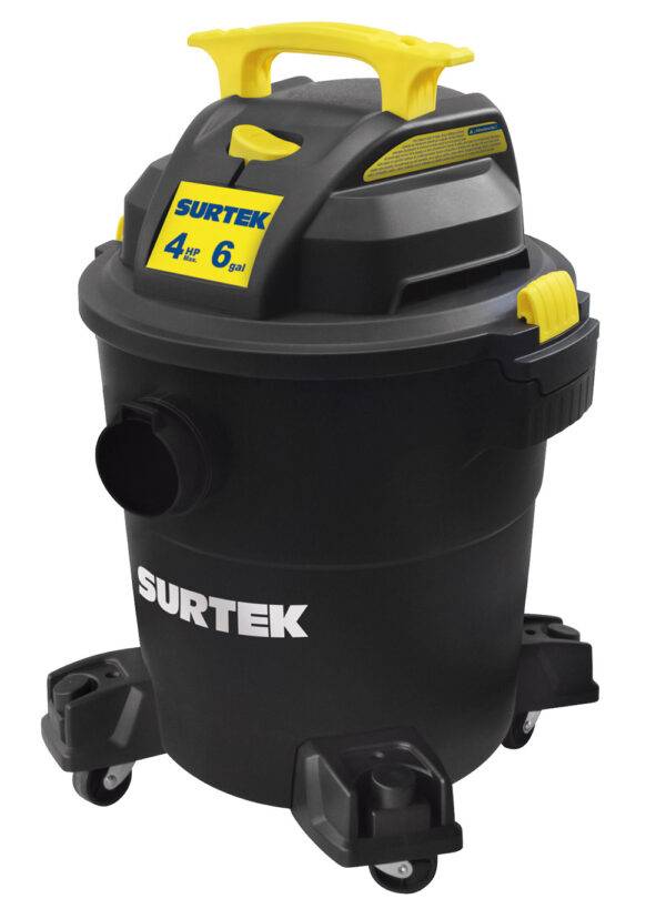 AS506A Aspiradora de plástico 6 galones, 4 HP 120 V Surtek