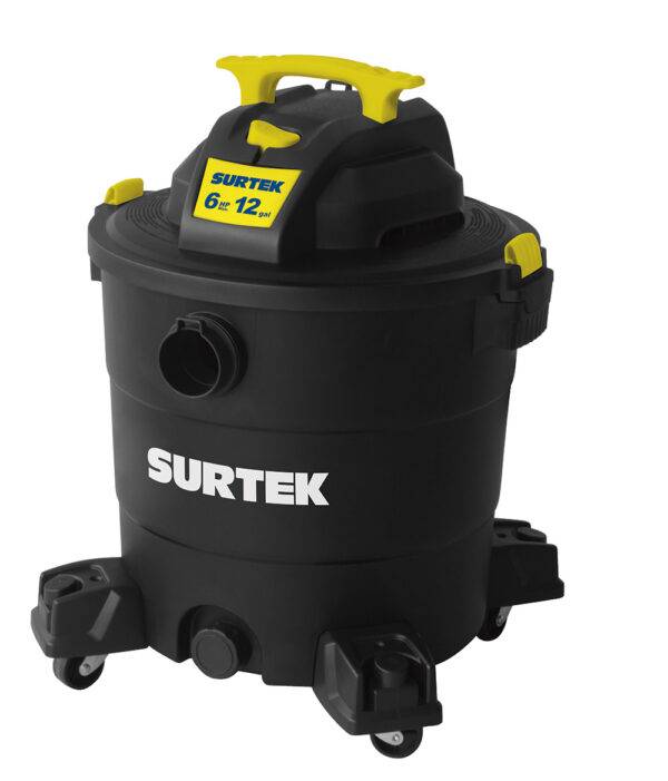 AS612A Aspiradora de plástico 12 galones, 6 HP 120 V Surtek