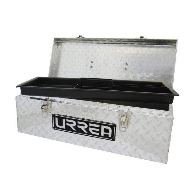 Caja portaherramientas de aluminio 24" x 9" x 9" con charola plástica Urrea