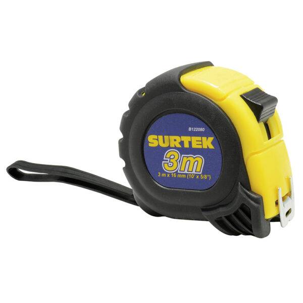 B122080 Flexómetro con carcasa anti-impacto 3 m x 5/8" Surtek