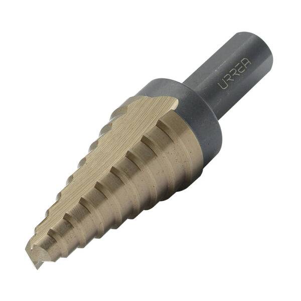 BME3 Broca escalonada con doble estría #3, 3/16" a 7/8" zanco 3 planos Urrea