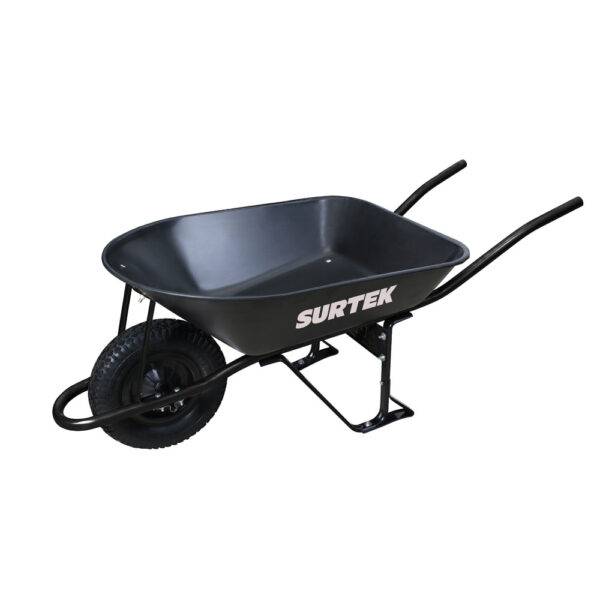 CAT55X Carretilla reforzada con bastidor metálico 5.5 Ft3 llanta imponchable de poliuretano Surtek