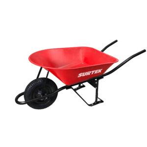 Carretilla reforzada con bastidor metálico 6 Ft3 llanta neumática reforzada de 4 capas Surtek