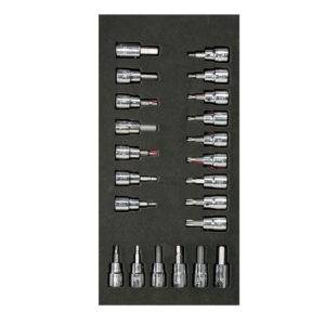 Juego de dados cuadro de 3/8" varias puntas 22 piezas, CH108-C Urrea