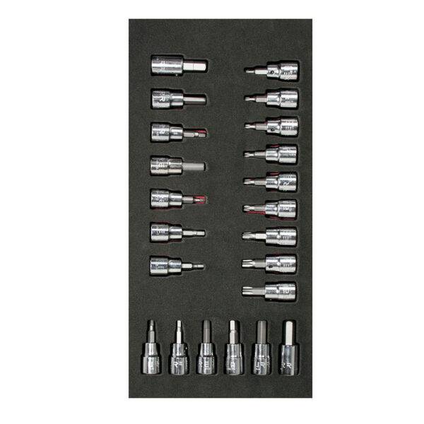 Juego de dados cuadro de 3/8" varias puntas 22 piezas, CH108-C Urrea