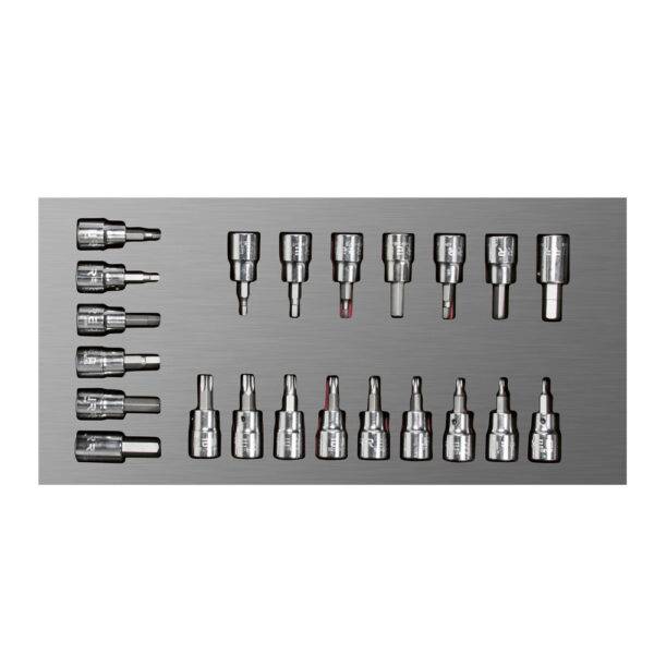 Juego de dados cuadro de 3/8" varias puntas 22 piezas, CH108L-C Urrea