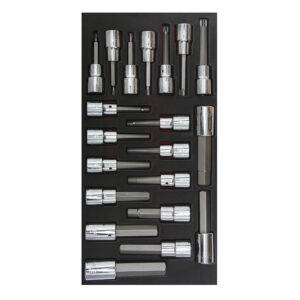 Juego de dados cuadro de 1/2" varias puntas 20 piezas, CH110-C Urrea