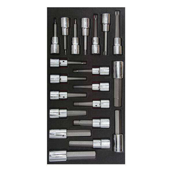 Juego de dados cuadro de 1/2" varias puntas 20 piezas, CH110-C Urrea