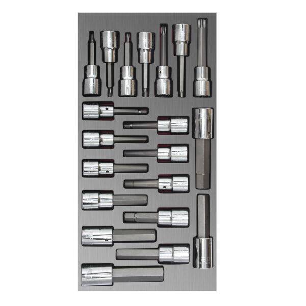 CH110L Juego de dados cuadro de 3/8" varias puntas 20 piezas, CH110L-C Urrea