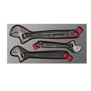 CH114L Juego de llaves ajustables fosfatizadas con cubierta laminada 3 piezas, CH114L-C Urrea