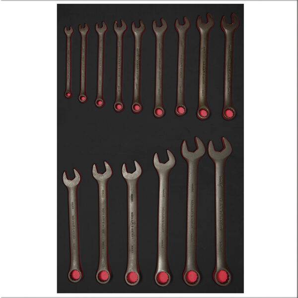 CH306 Juego de llaves combinadas fosfatizadas métricas 15 piezas, CH304-C Urrea